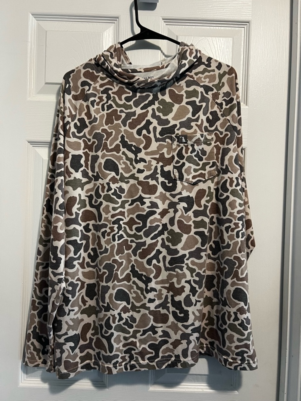 Local Boy Camo Long Sleeve with Hood - Neutral Brown & Olive